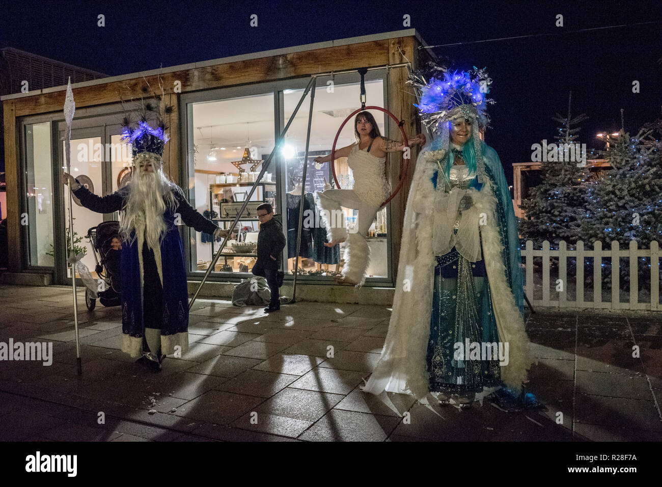 Hereford Uk 17th Nov 2018 The Ice Queen And Ice King Are Seen