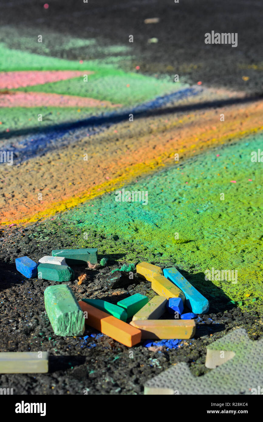 Newhall, Ca. Sept. 21, 2018 The chalk art festival in downtown