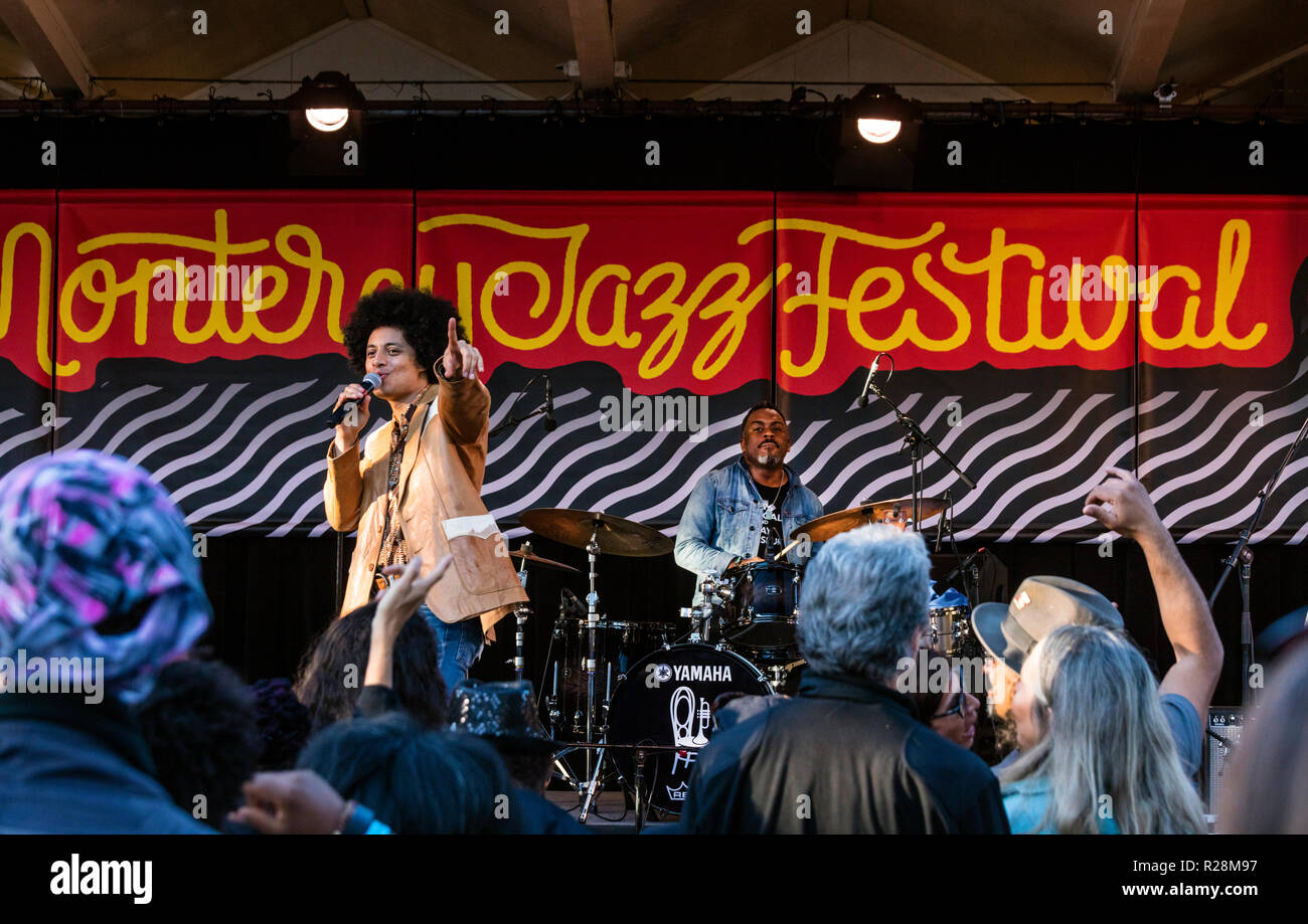 JOSE JAMES celebrates Bill Withers on the Garden Stage at the 61st Monterey Jazz Festival - MONTEREY, CALIFORNIA Stock Photo