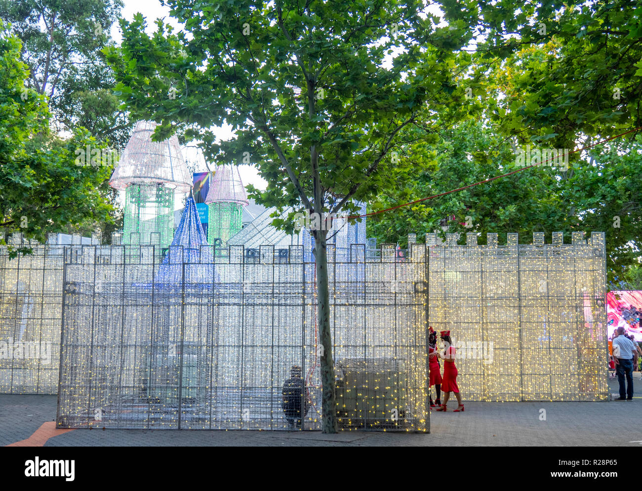 Fairy light castle set up in Perth Cultural Centre for Christmas