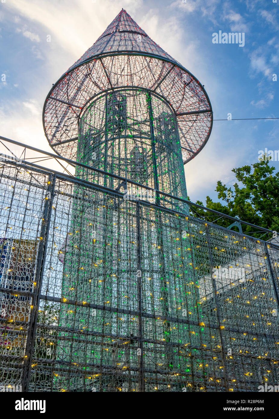 Fairy castle lit up with fairy lights in Perth Cultural Centre Perth