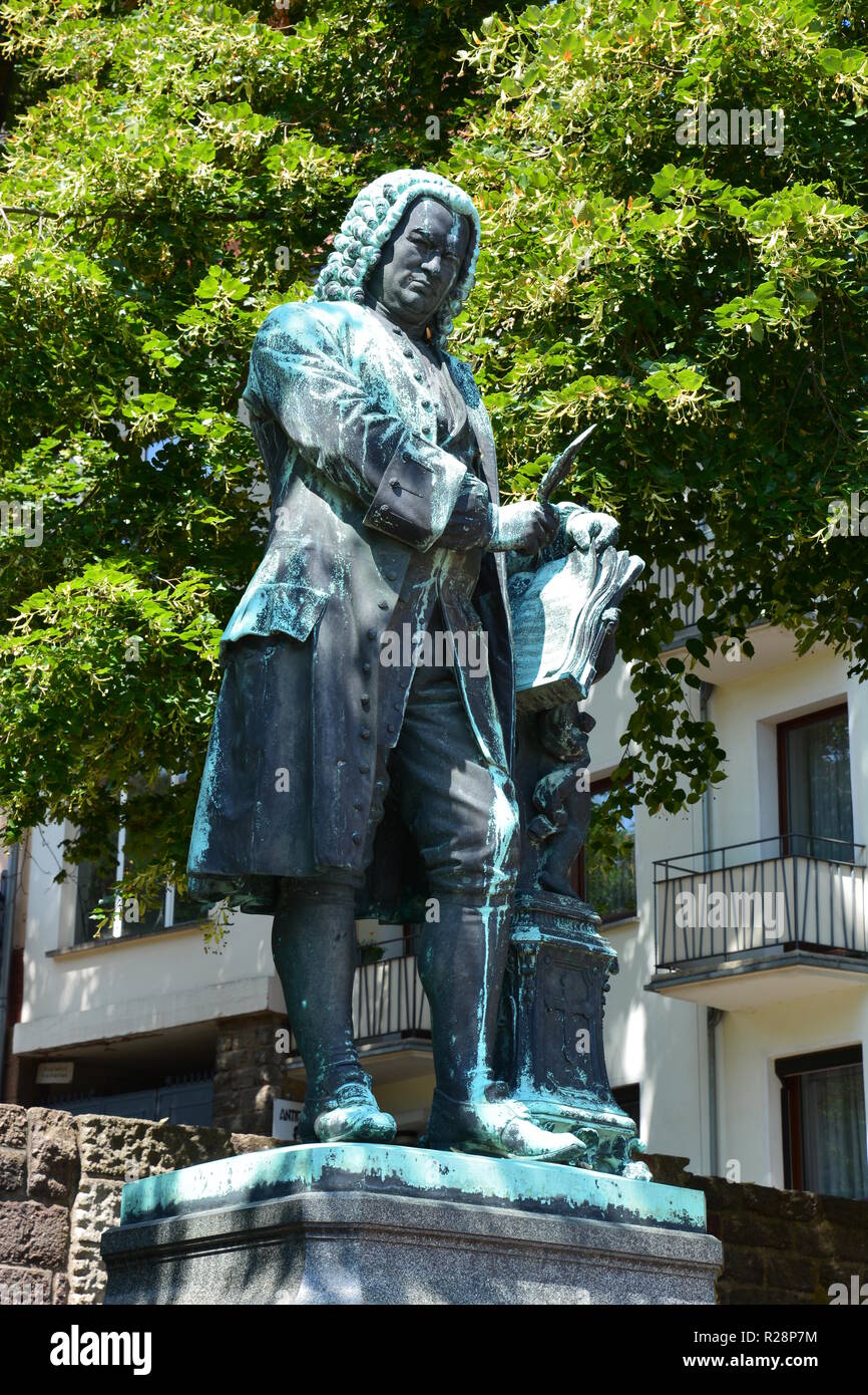 Eisenach, Germany – Monument to Johann Sebastian Bach in the historical town of Eisenach, region Thuringia, Germany Stock Photo