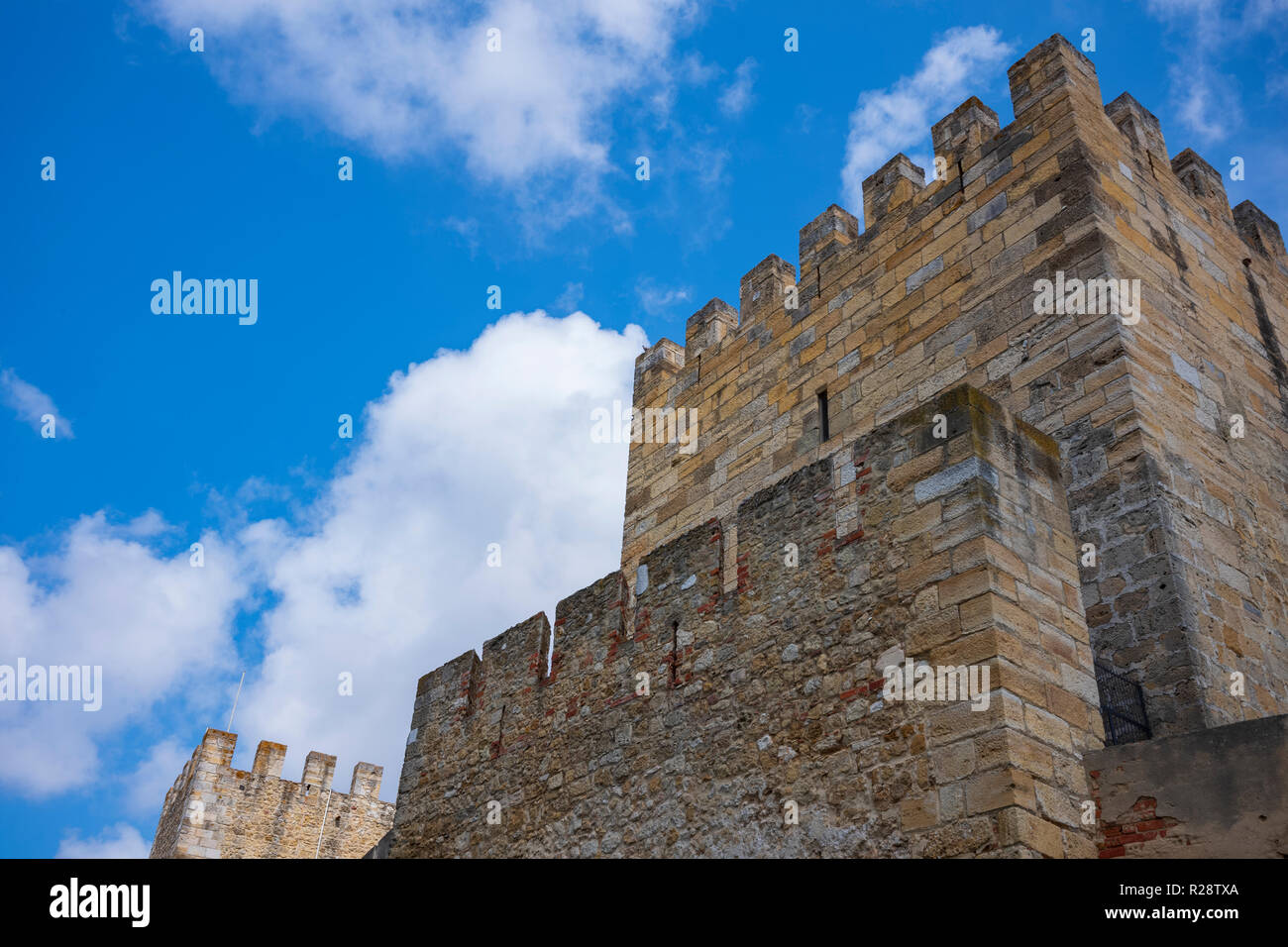 São jorge castle archaeological site lisbon hi-res stock photography ...