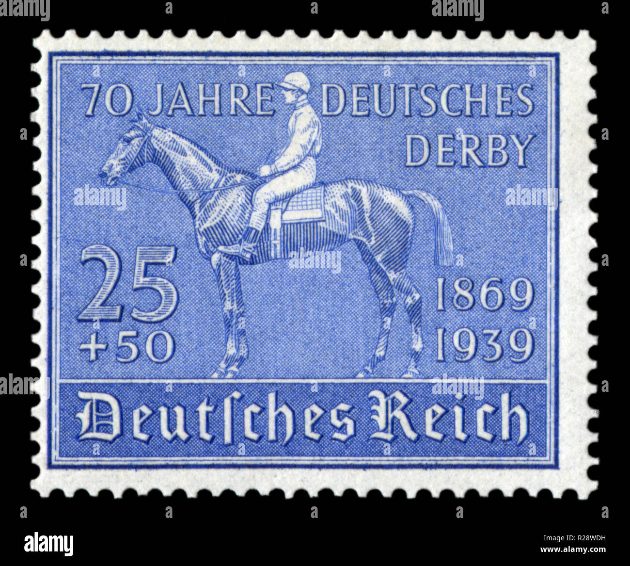 German historical stamp 70th anniversary of the German Derby, 1869