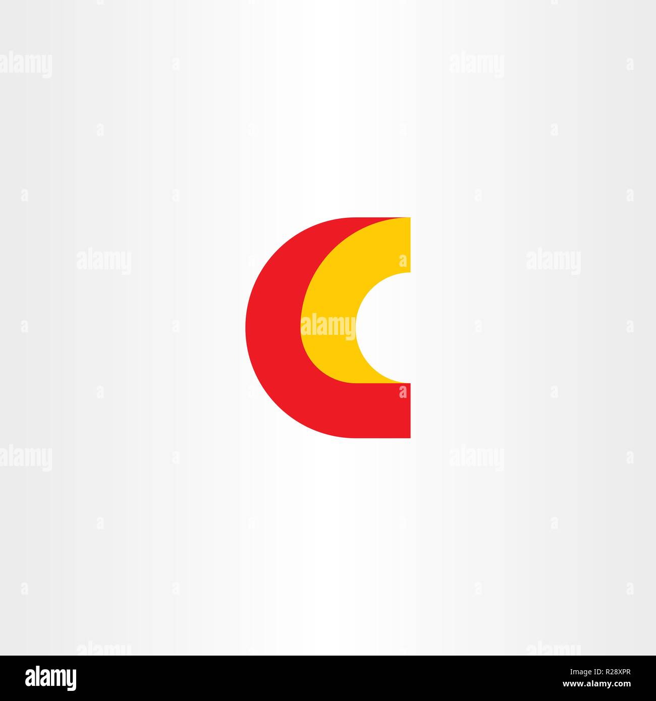c logo letter red yellow vector icon Stock Vector Image & Art - Alamy