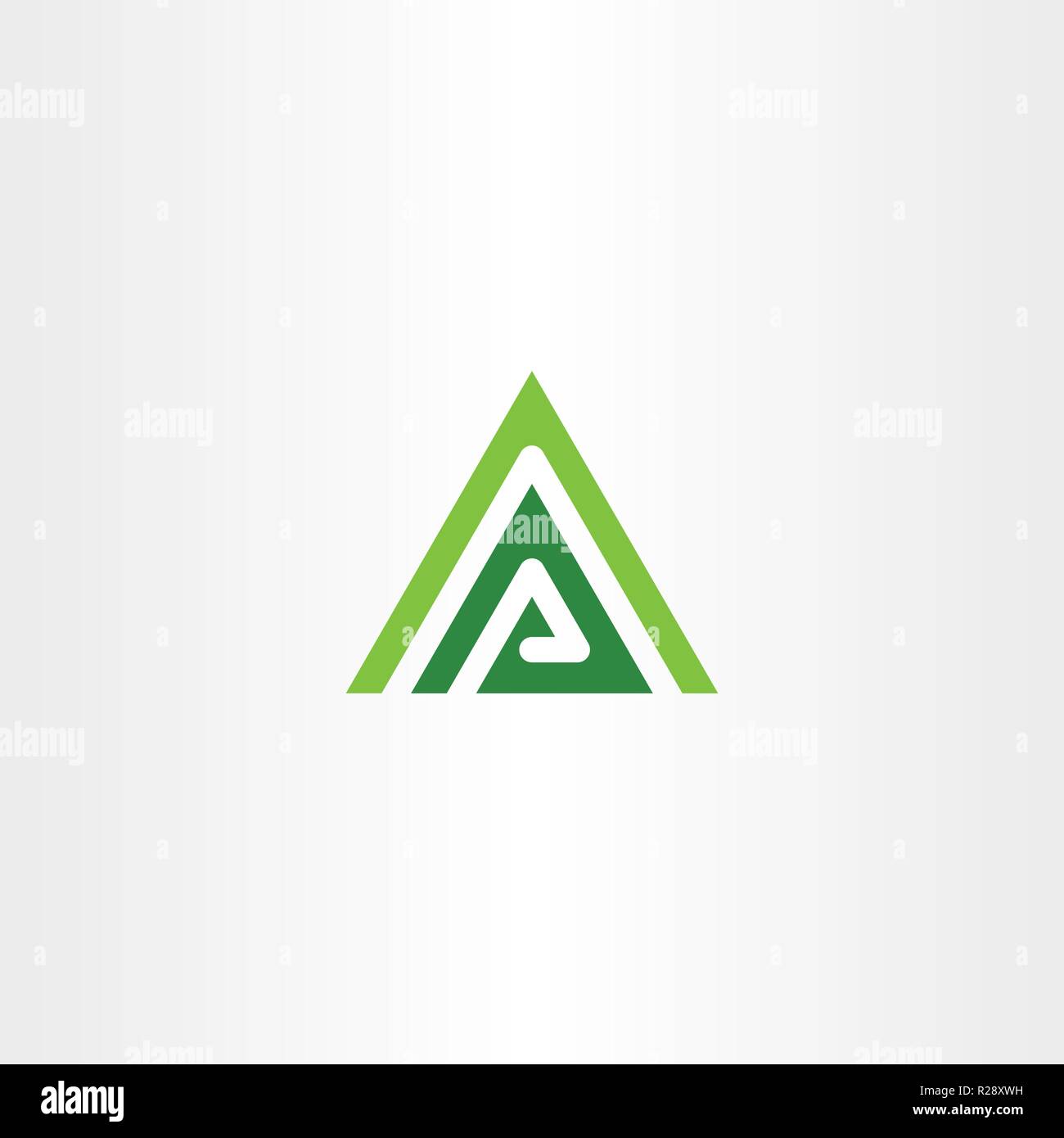 green a letter triangle mountain vector design Stock Vector