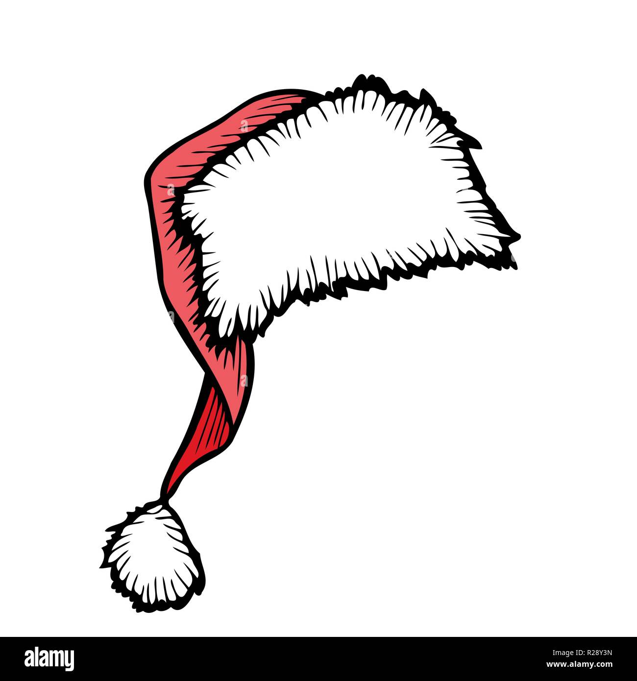 Vector illustration of red Santa's hat Stock Vector Image &amp; Art - Alamy