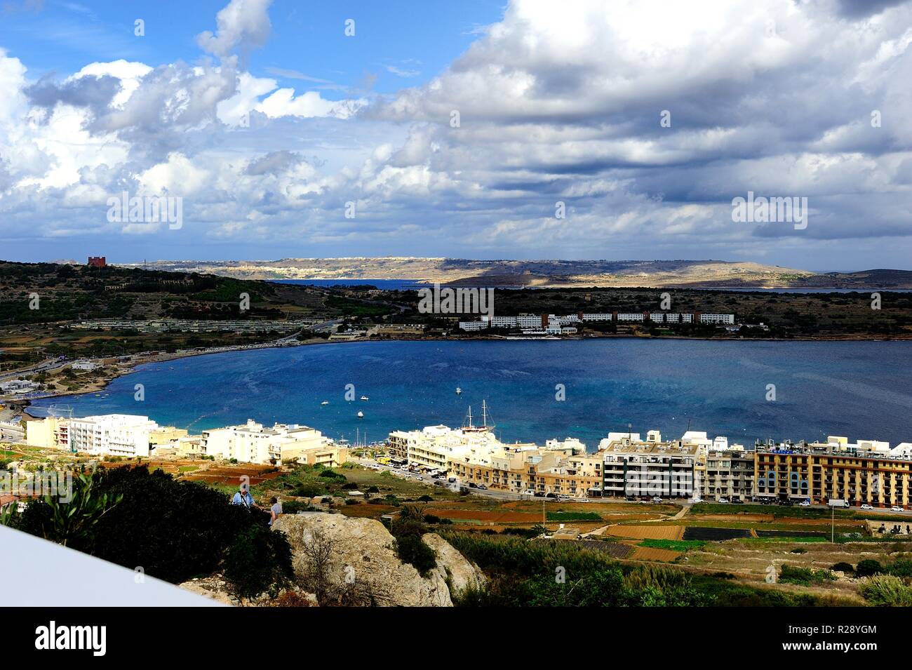 Sunlight on the island of Gozo Stock Photo