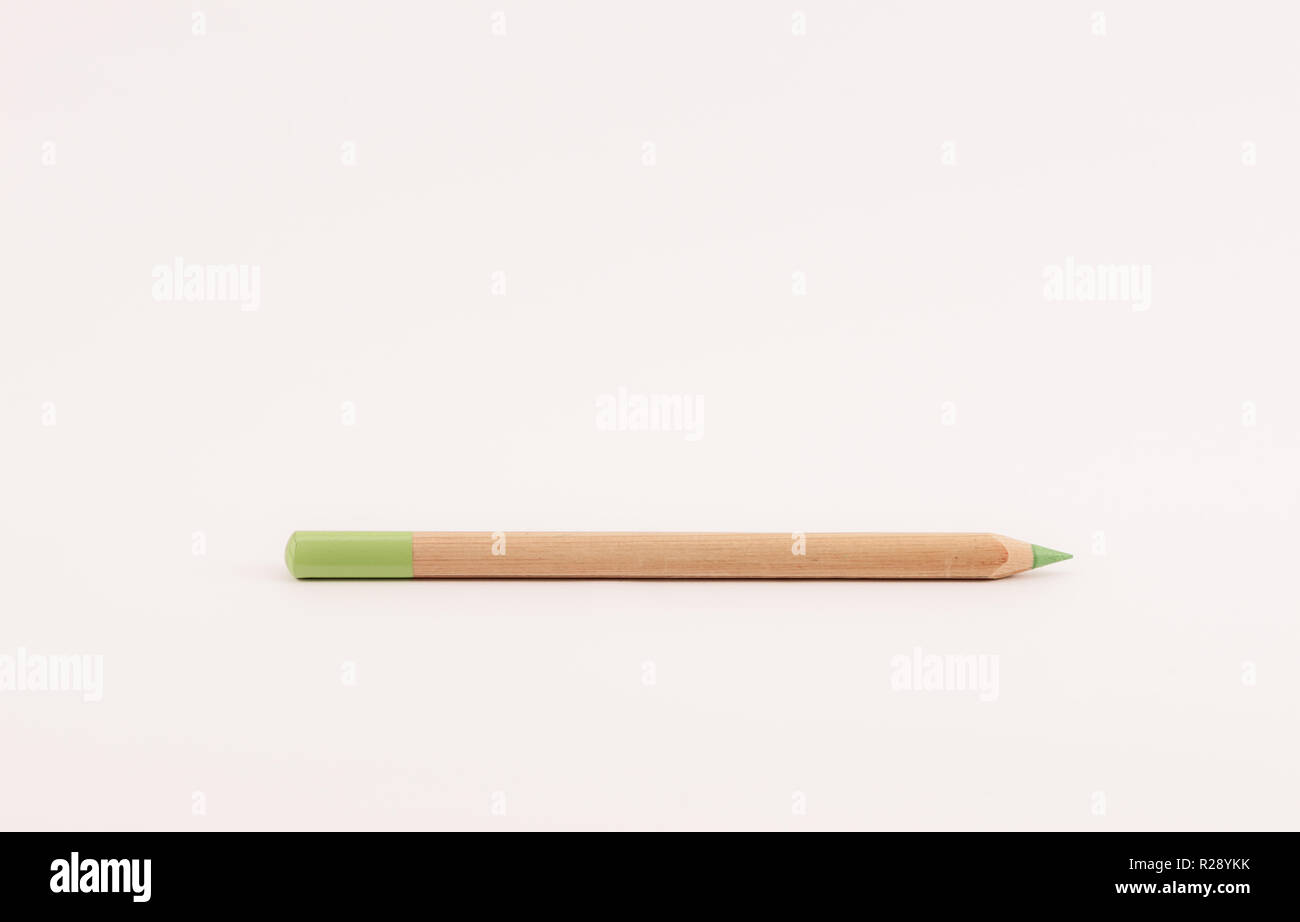 wooden pencil on a white background - drawing and writing tools Stock ...