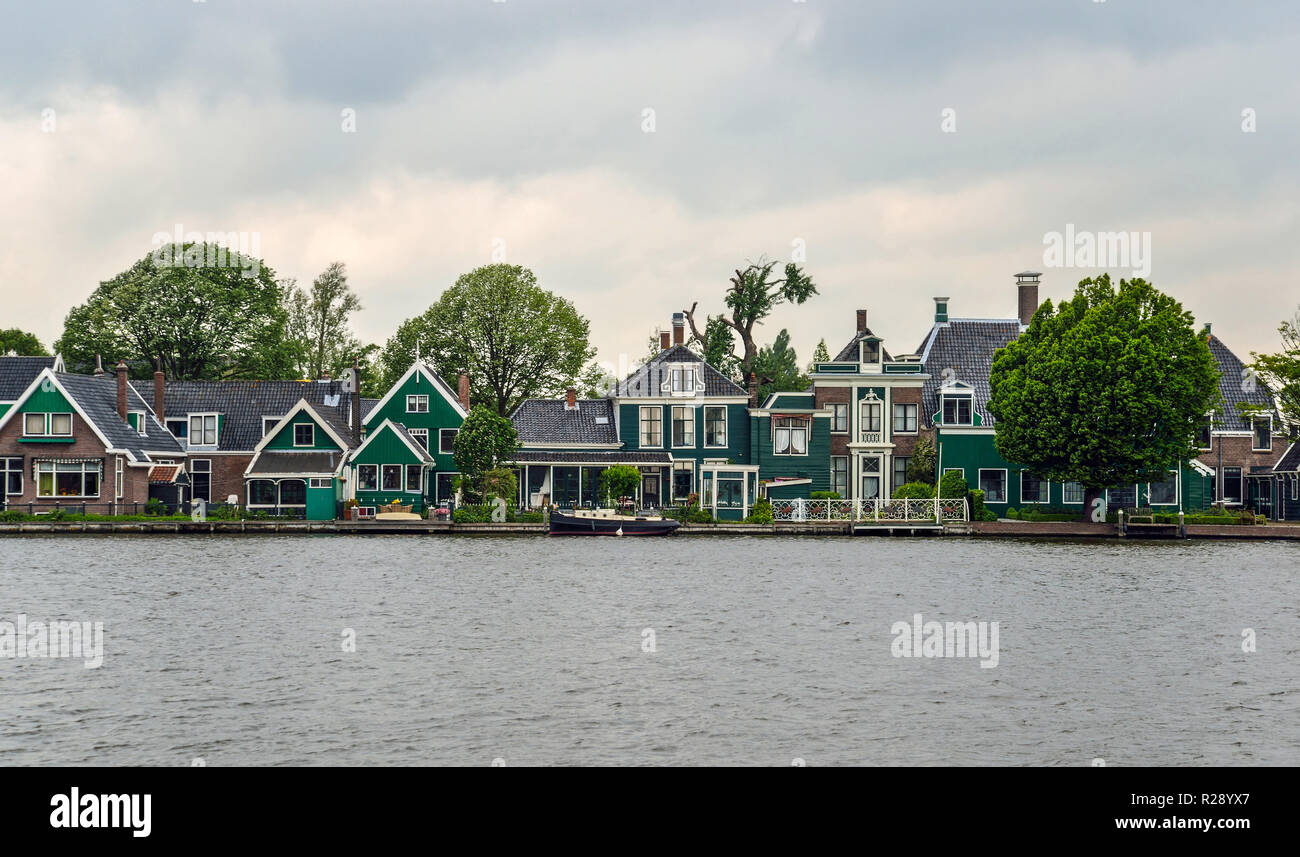 Zaanse Schans, Holland. Traditional Dutch village. Stock Photo