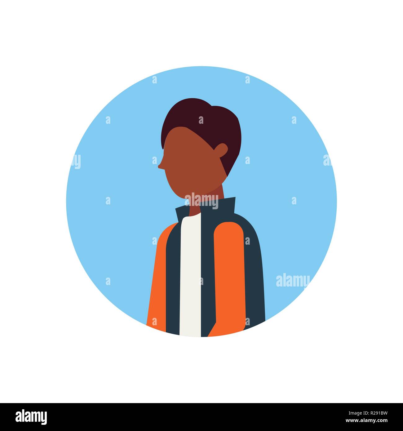 african american man face avatar profile male cartoon character ...