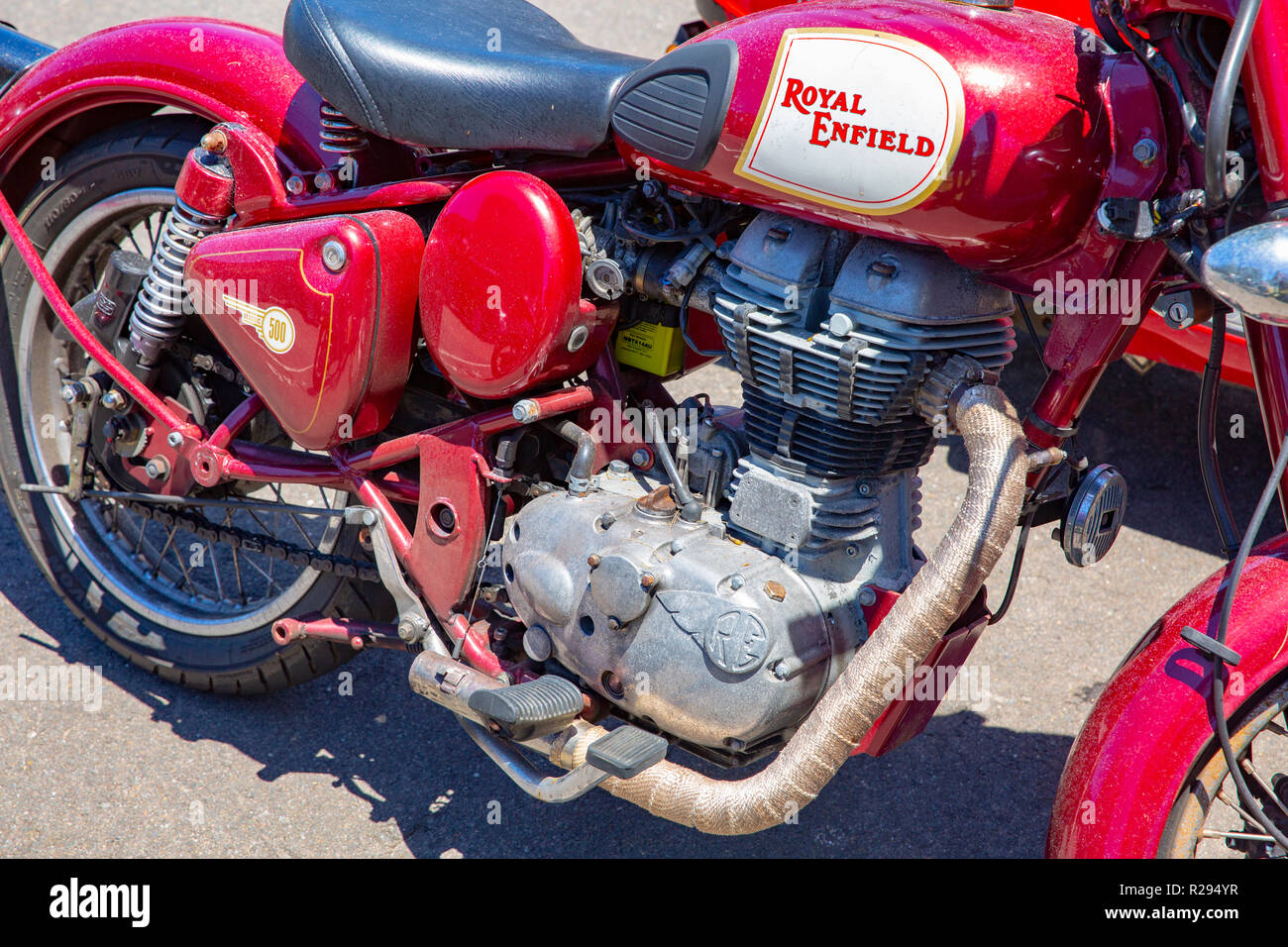 Classic Royal Enfield motorbike in Sydney,Australia Stock Photo Alamy