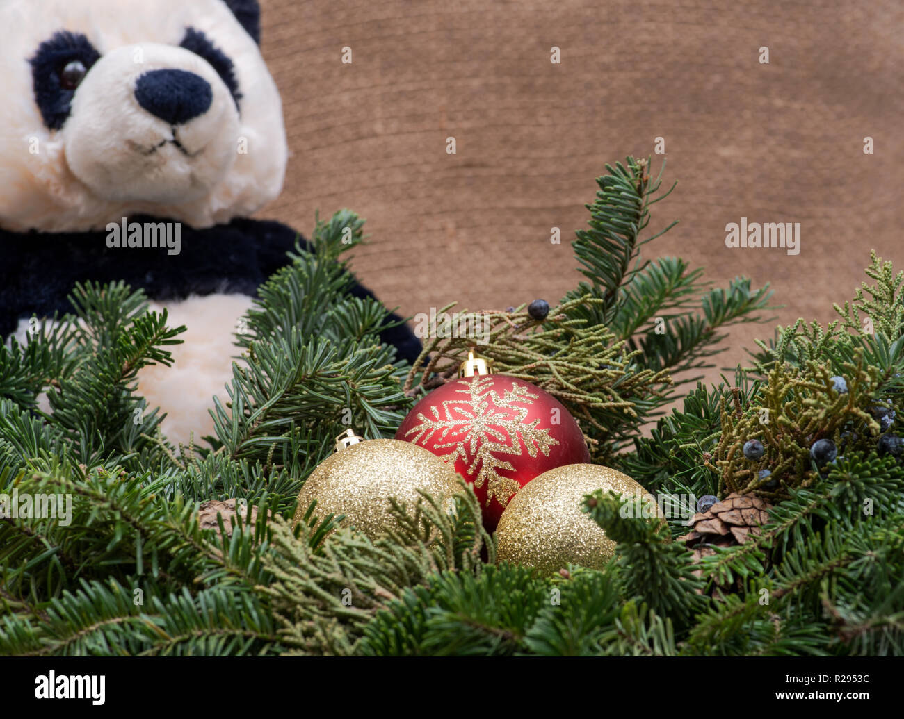 Winter holiday decoration fraser fir table wreath centerpiece with