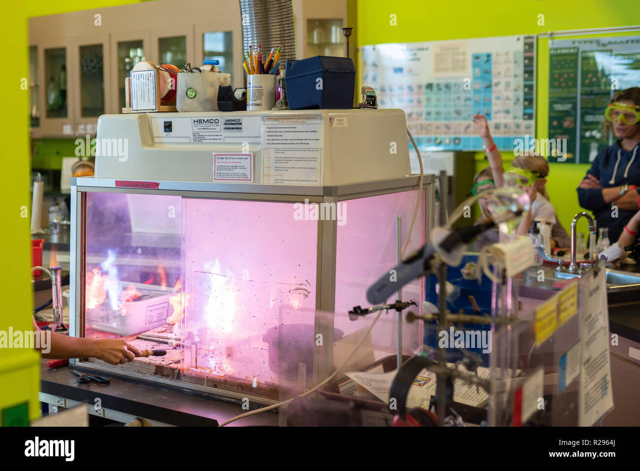 Portland, OR / USA November 10 2018 Chemistry experiment with