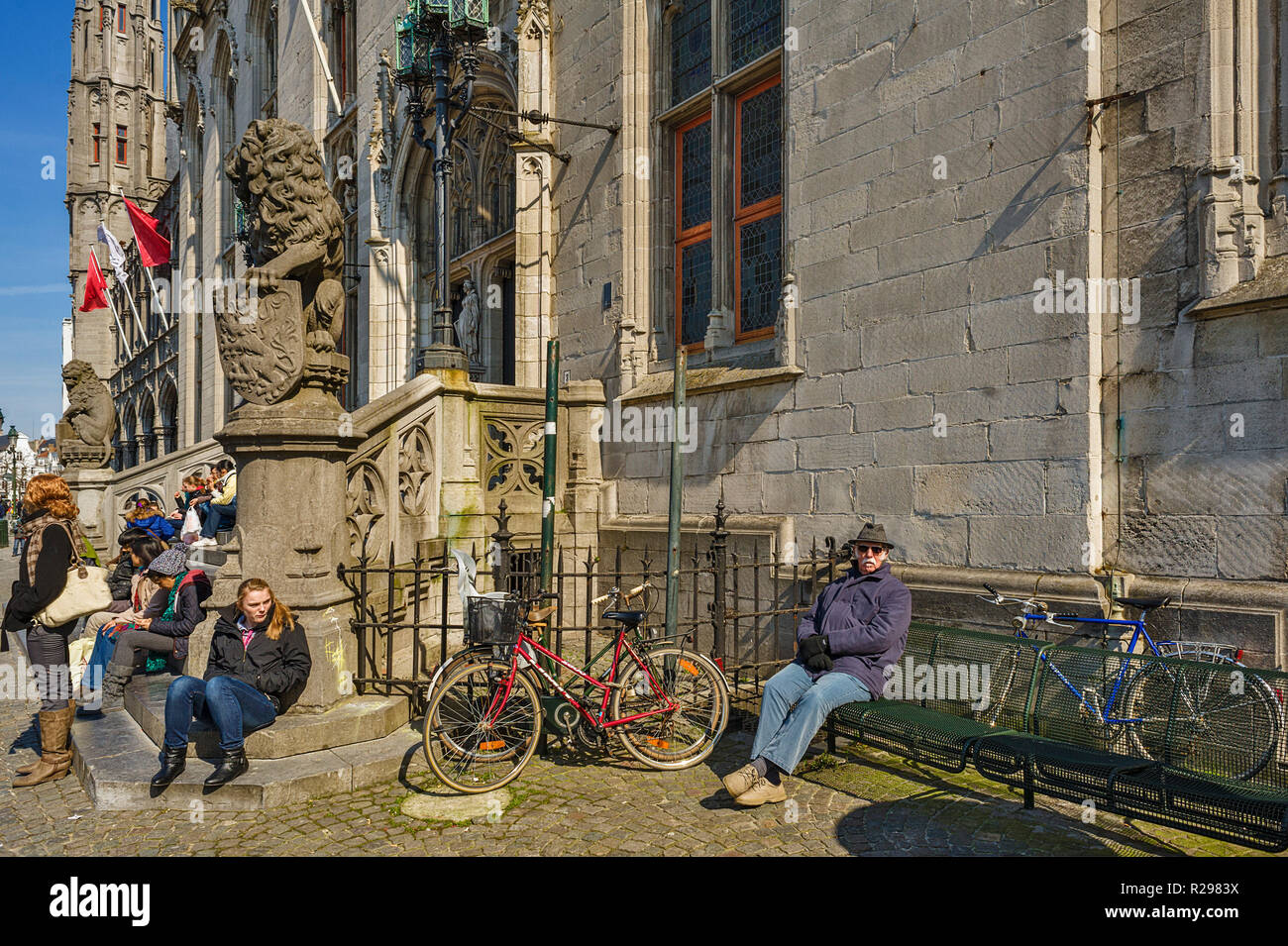 Provinciaal Hof (Provincial Palace), Bruges, Belgium, Stock Photo