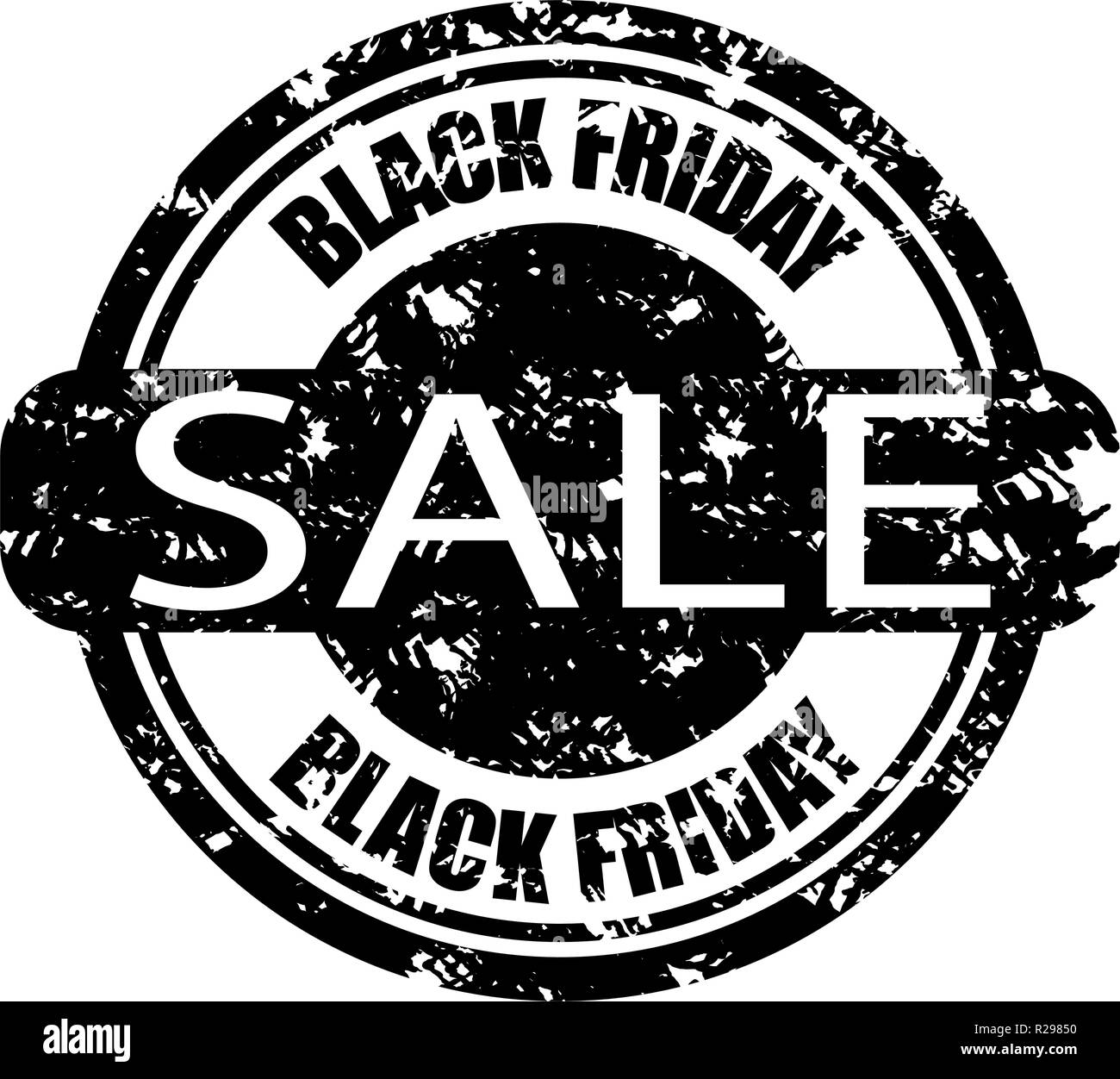 Sale print black friday isolate on white. Vector sale texture imprint, print rubber stamp, shopping price black friday illustration Stock Vector