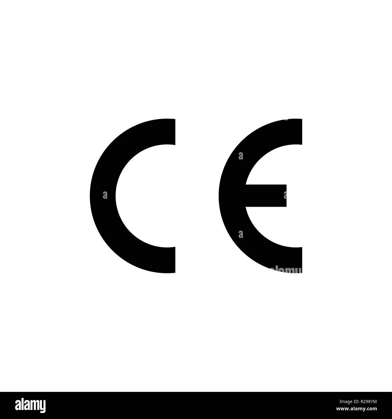 CE mark symbol. European Conformity certification mark. Vector illustration, Stock Vector