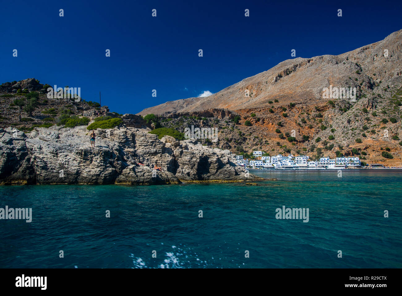 europe, greece, krete, hania, region, sfakia, loutro, village, beach Stock Photo