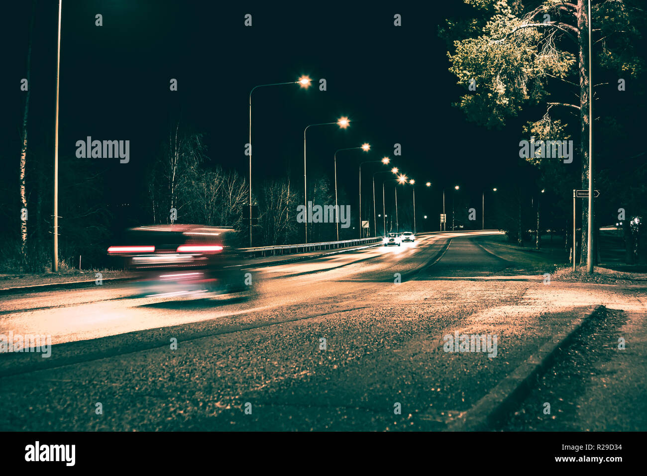 Street view from Sotkamo, Finland. Stock Photo
