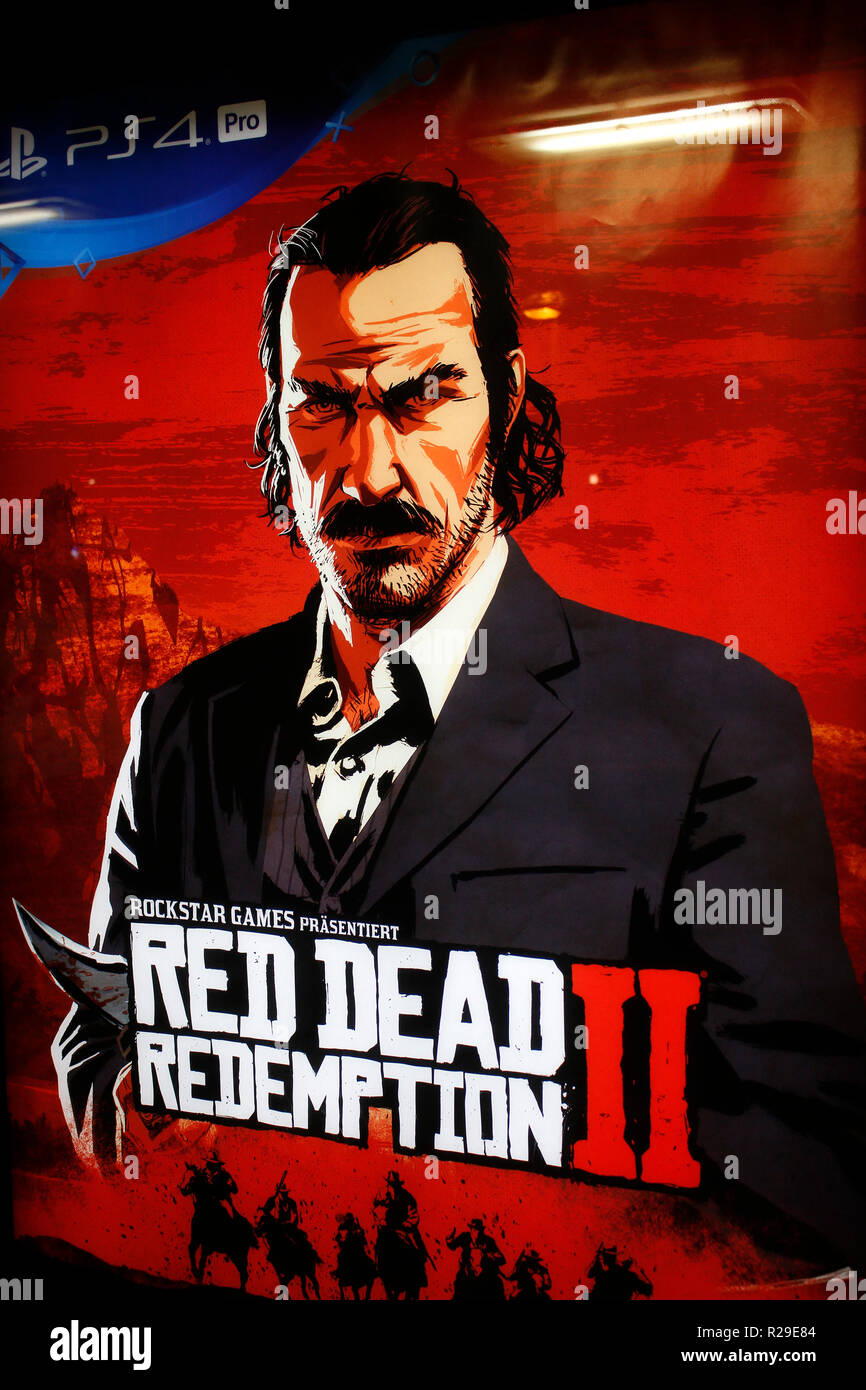 Werbung fuer das neue Computerspiel 'Red Dead Redemption', Berlin (nur fuer redaktionelle Verwendung. Keine Werbung. Referenzdatenbank: http://www.360 Stock Photo