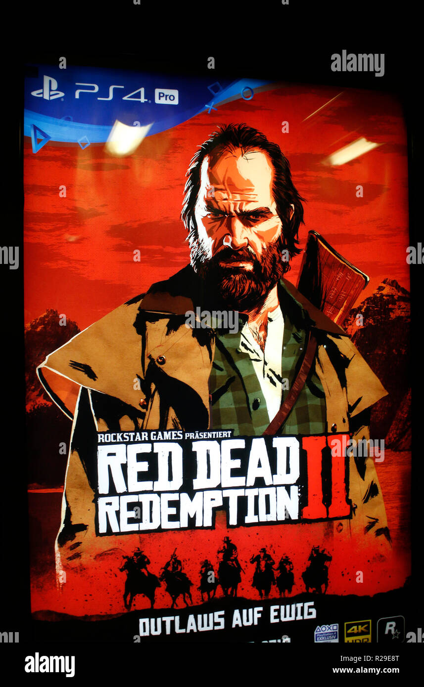 Werbung fuer das neue Computerspiel 'Red Dead Redemption', Berlin (nur fuer redaktionelle Verwendung. Keine Werbung. Referenzdatenbank: http://www.360 Stock Photo
