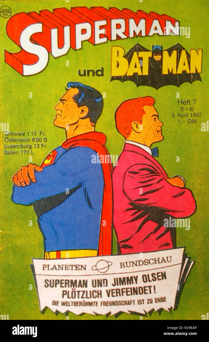 ein historisches Superman-Heft, Berlin. Stock Photo