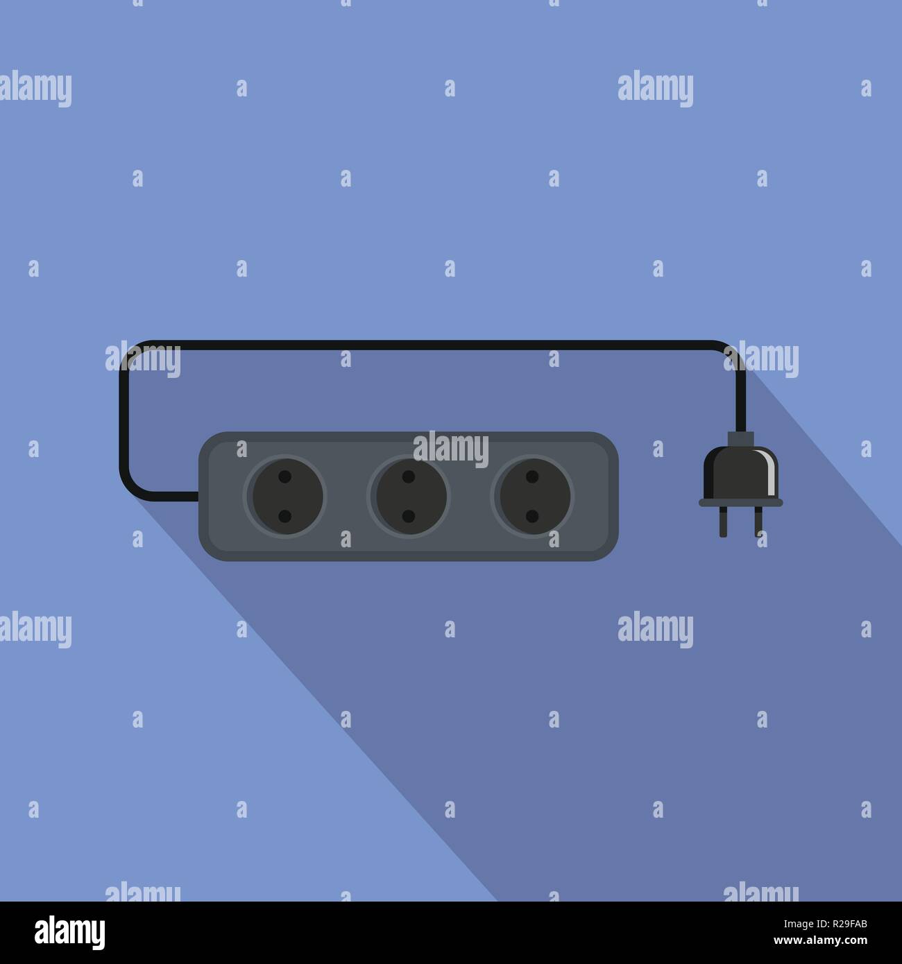 Power outlet icon. Flat illustration of power outlet vector icon for ...