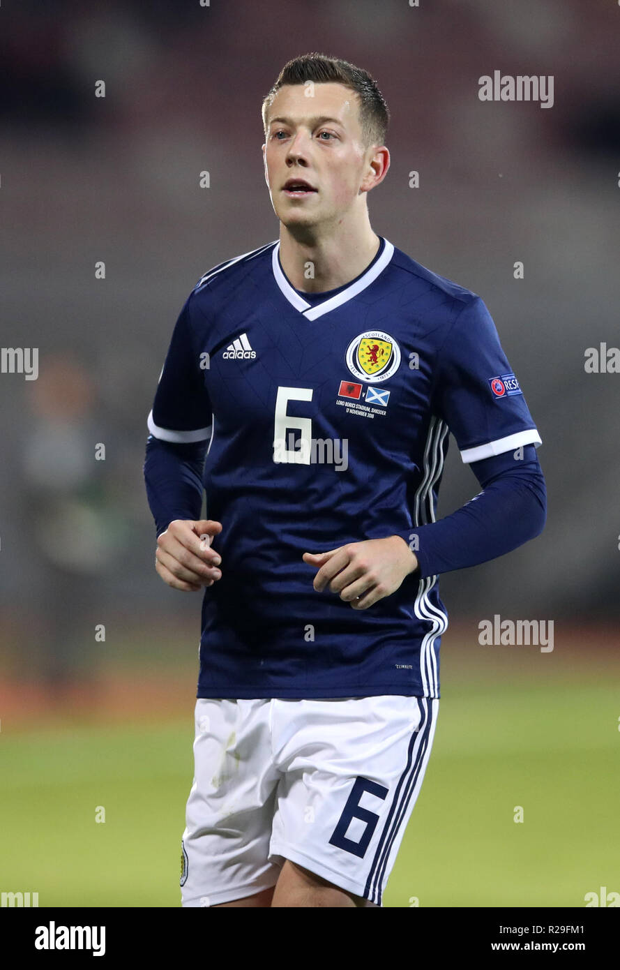 Scotland's David Bates during the UEFA Nations League, Group C1 match at the Loro Borici Stadium, Shkoder Stock Photo