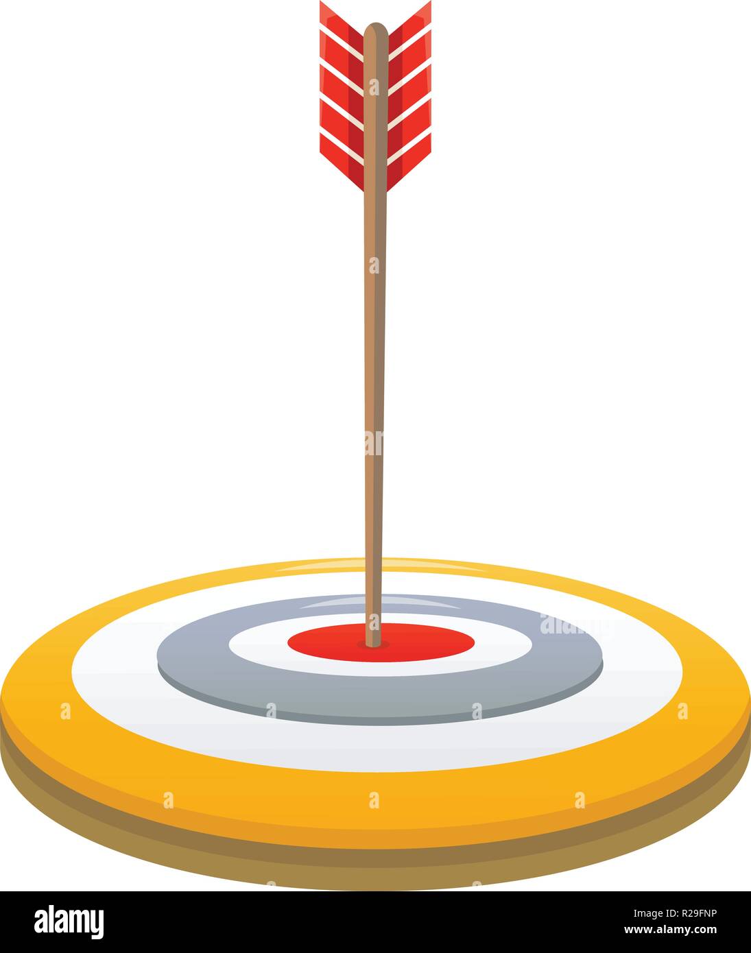 Arrow target icon. Cartoon illustration of arrow target vector icon for