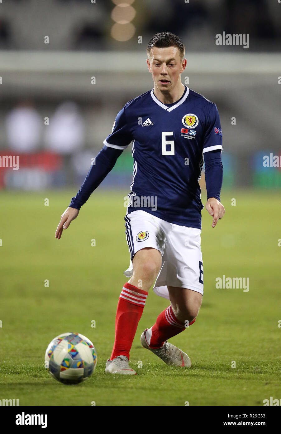 Scotland's Callum McGregor during the UEFA Nations League, Group C1 match at the Loro Borici Stadium, Shkoder Stock Photo