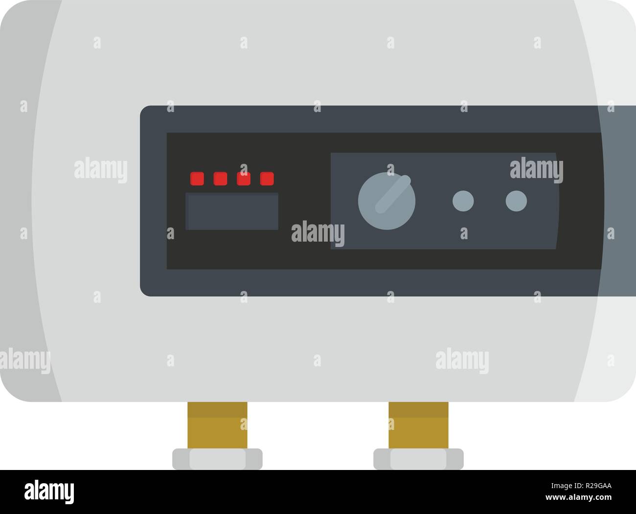 Power heater icon. Flat illustration of power heater vector icon for