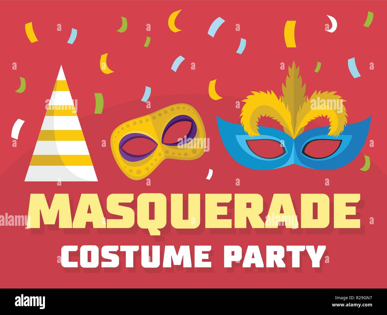 Masquerade logo. Flat illustration of masquerade vector logo for web