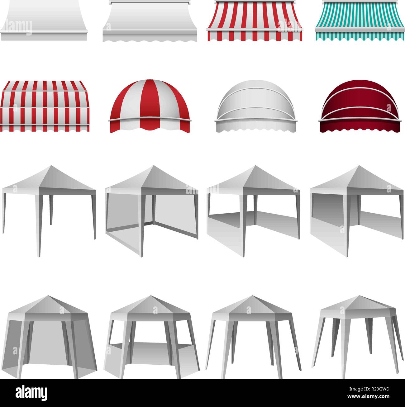 Download Canopy shed overhang awning mockup set. Realistic ...