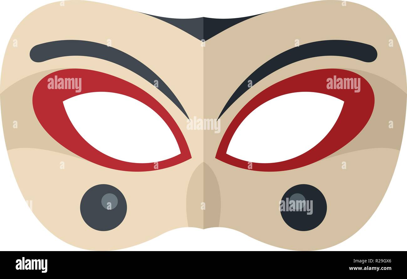 Clown mask icon. Flat illustration of clown mask vector icon for web ...