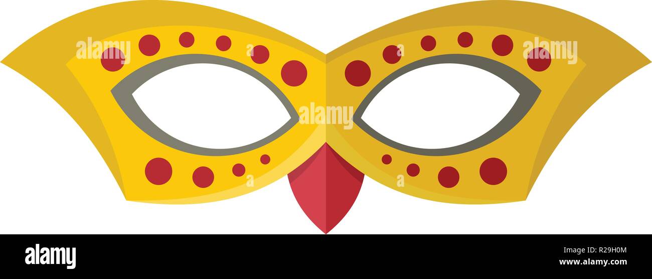 Costume mask icon. Flat illustration of costume mask vector icon for
