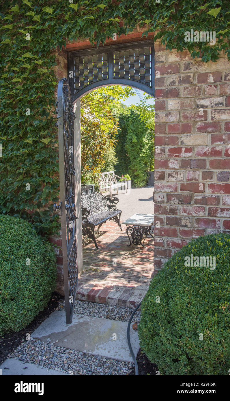 Courtyard Garden Door Stock Photos Courtyard Garden Door Stock