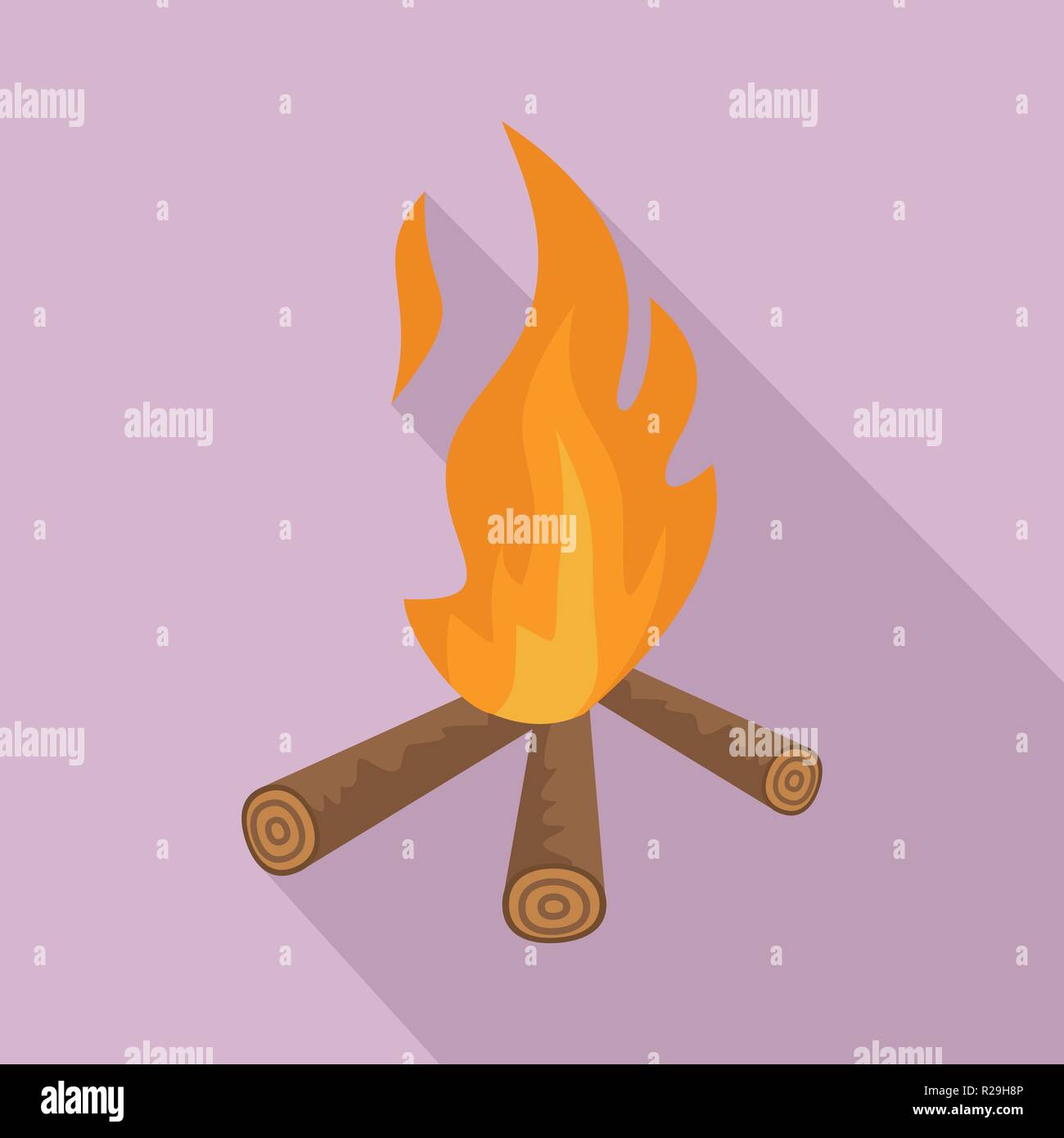 Hunting fire icon. Flat illustration of hunting fire vector icon for ...