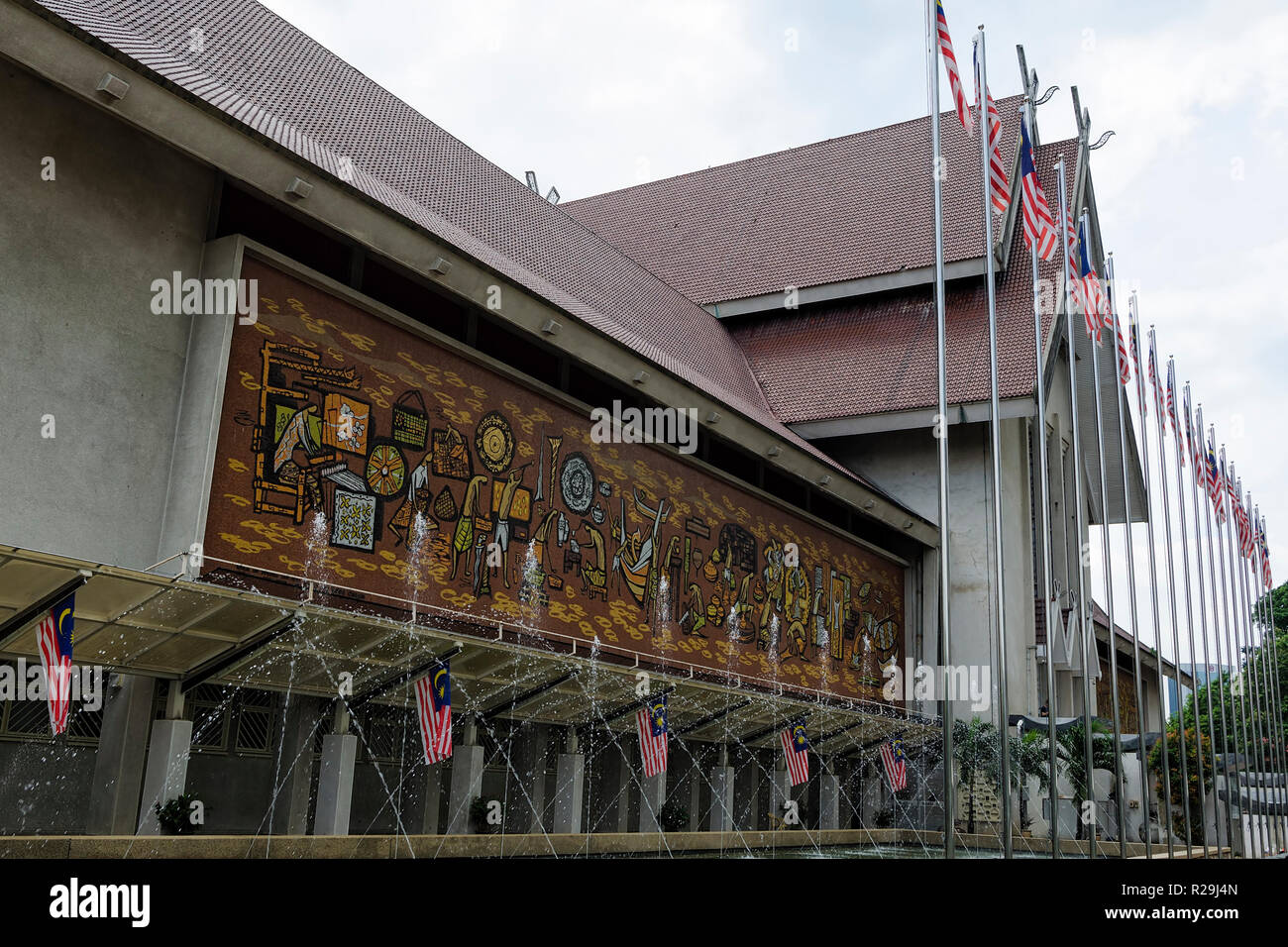 Kuala Lumpur, Malaysia - September 1, 2017: The exterior building architecture of Muzium Negara in Kuala Lumpur, Malaysia - View of the Malaysian Nati Stock Photo