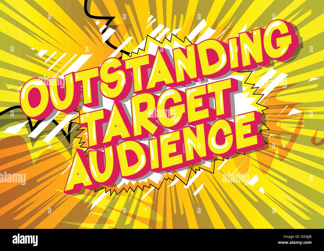 Outstanding Target Audience Vector illustrated comic book style