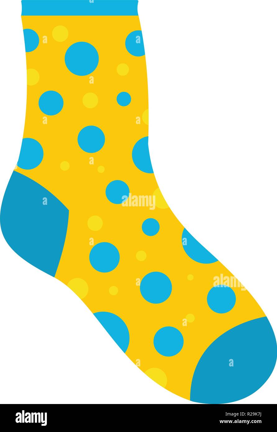 Lost sock icon. Flat illustration of lost sock vector icon for web Stock Vector