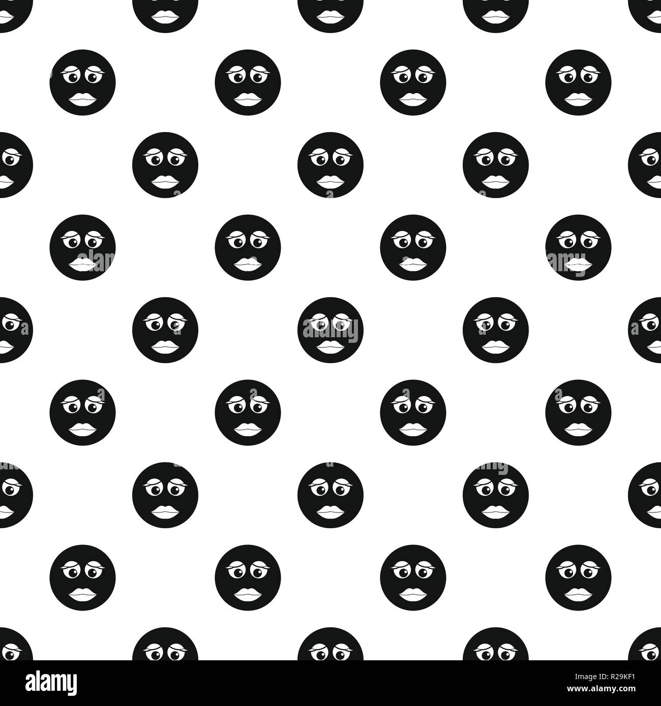 Girl smile pattern vector seamless repeating for any web design Stock Vector