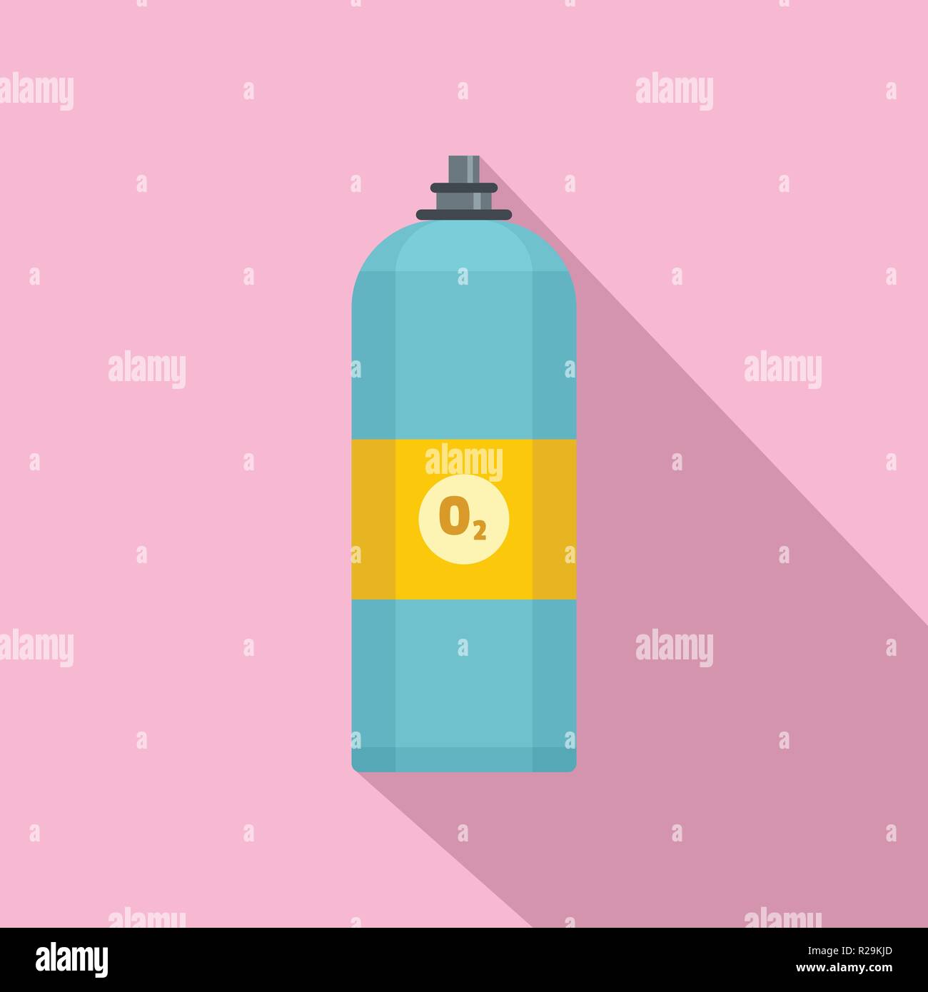 Oxigen spray icon. Flat illustration of oxigen spray vector icon for web design Stock Vector