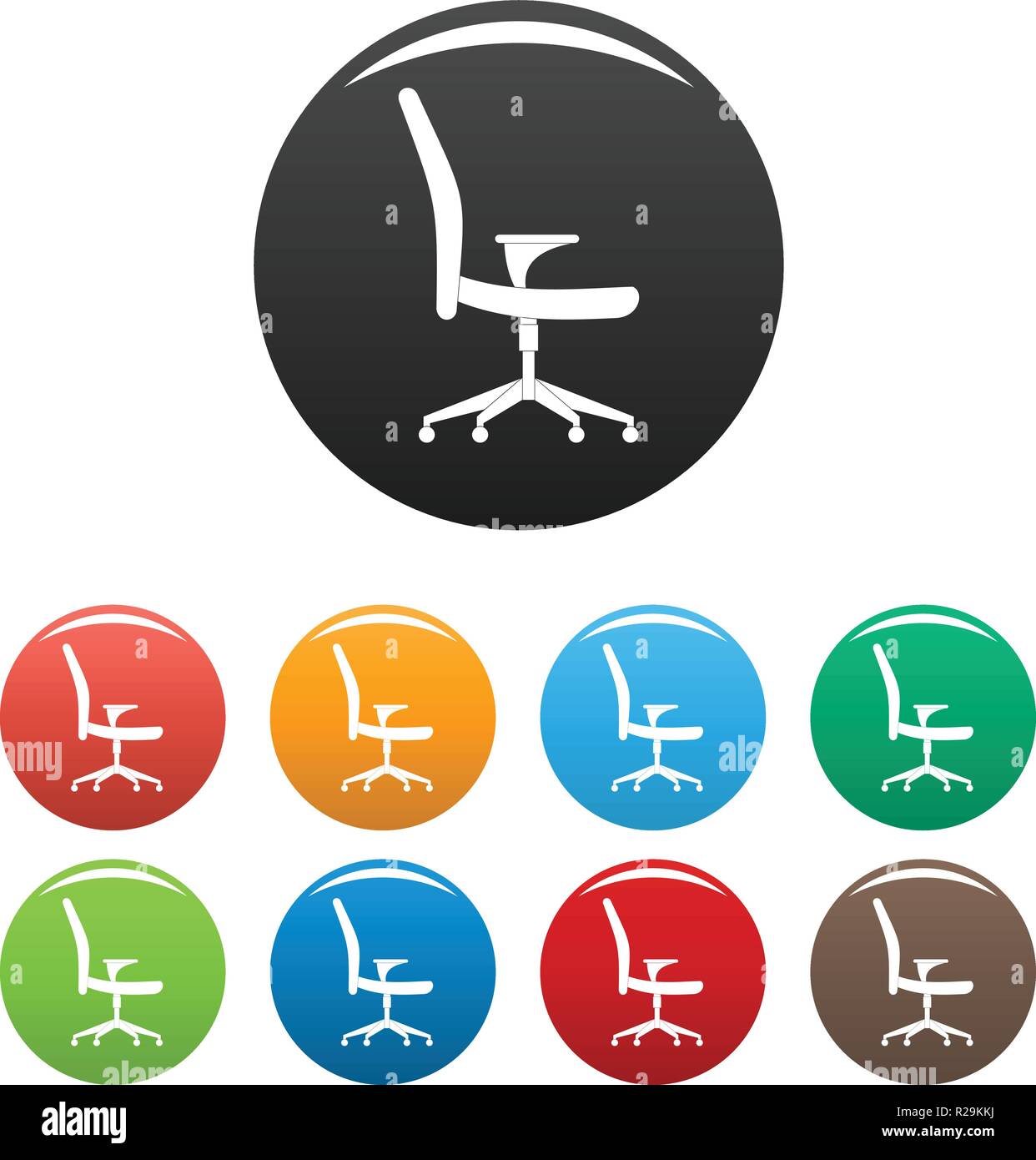 Soft chair icon. Simple illustration ofsoft chair vector icons set ...