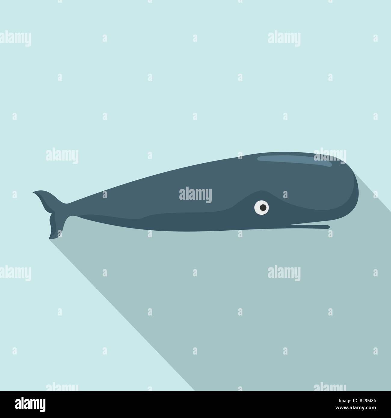Whale icon. Flat illustration of whale vector icon for web design Stock ...