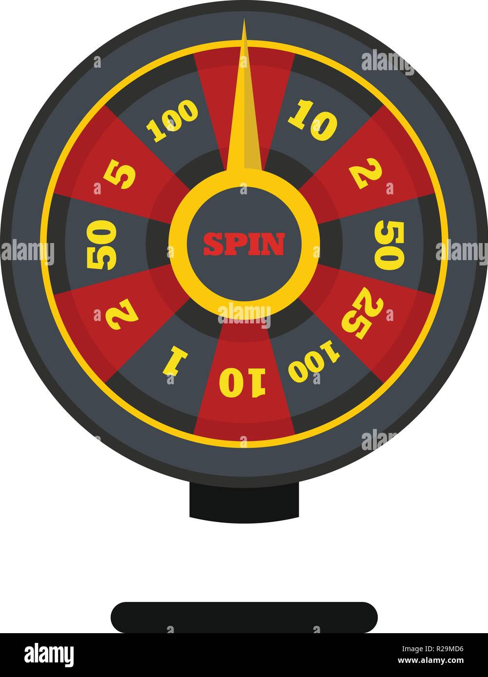 Roulette wheel icon. Flat illustration of roulette wheel vector icon