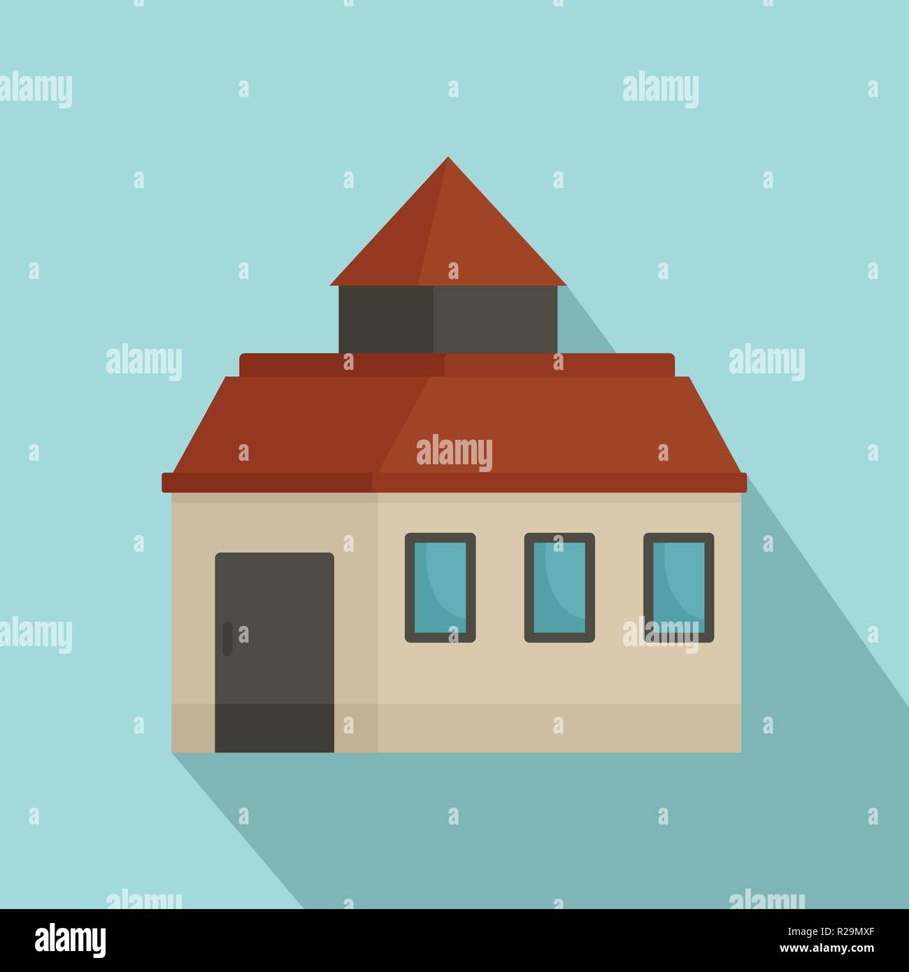 Farm house icon. Flat illustration of farm house vector icon for web ...