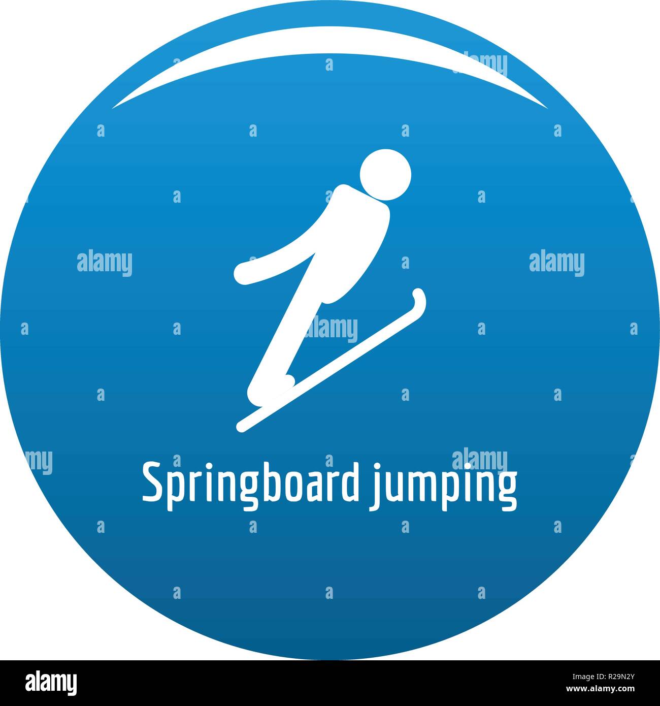 Springboard jumping icon. Simple illustration of springboard jumping ...