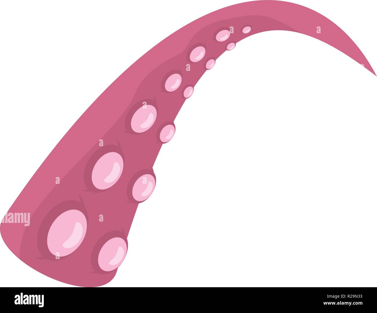 Octopus tentacle icon. Flat illustration of octopus tentacle vector ...
