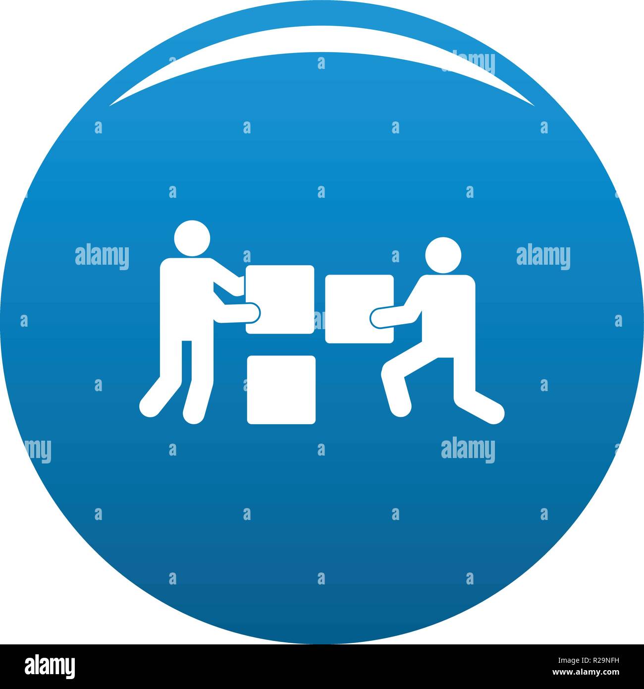 Building teamwork icon. Simple illustration of building teamwork vector ...