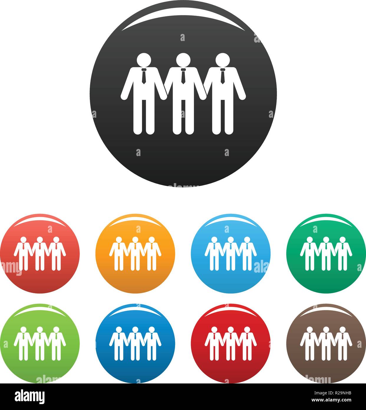 Community icon. Simple illustration of community vector icons set color ...